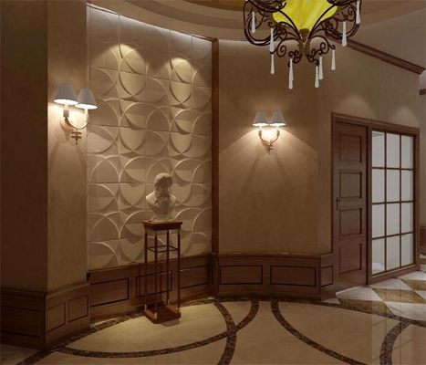 3D su misura ha strutturato la carta di parete della decorazione dell'hotel di nozze dei pannelli di parete