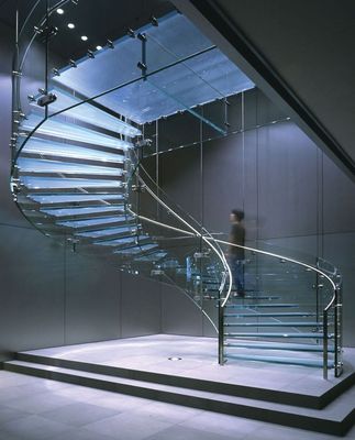 Cường độ cao cong Tempered Glass Đối với cầu thang, Clear Float Glass