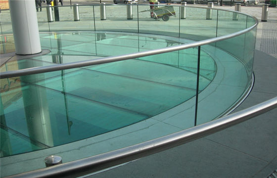 Cường độ cao cong Tempered Glass Đối với cầu thang, Clear Float Glass