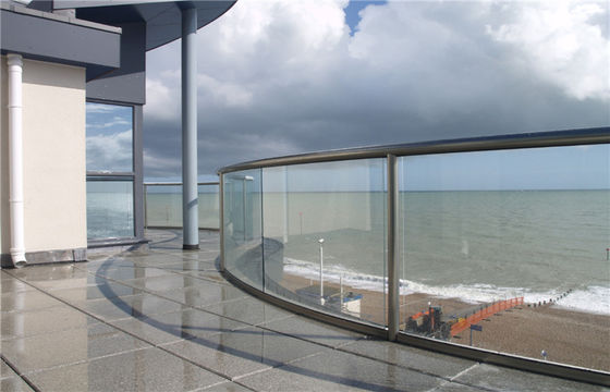 Cường độ cao cong Tempered Glass Đối với cầu thang, Clear Float Glass