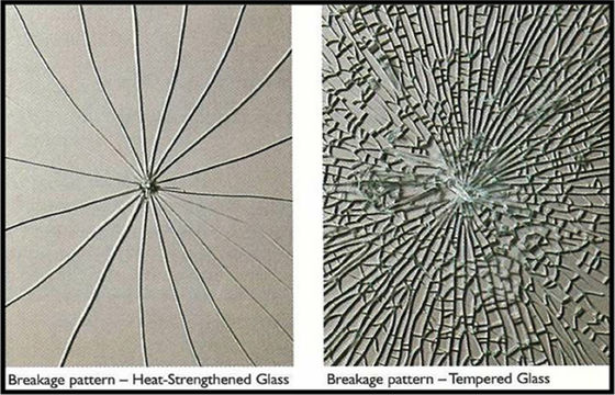Ultra Clear Safety Tempered Glass Laminated , Heat Strengthened Glass