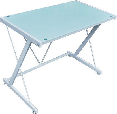میز ساده مربع سیاه و سفید خو مدرن شیشه ای صفحه اصلی دفتر کامپیوتر تاشو DX-8800