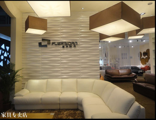 Eco thân Vinyl tường Sticker 3D Textured Wall Panel Large Metal Art tường bằng sợi thực vật