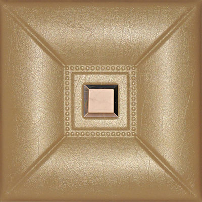 Parlour trang trí da 3D có kết cấu Wall Panel Embossed nhà tường Decals 400 * 400 mm