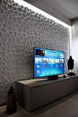 حمام هنری ضد آب 3D پانل های دیواری غیر سمی، بخاری های بین کروم