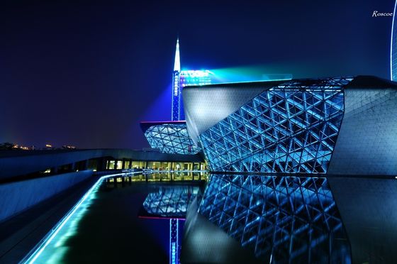 Gorący laminowane szkło gięte szkło hartowane Guangzhou Opera House