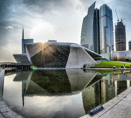 Gorący laminowane szkło gięte szkło hartowane Guangzhou Opera House