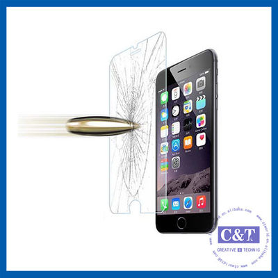 از 0.3mm لاغر خو شیشه ای تلفن همراه محافظ صفحه نمایش برای آیفون 6 با 2.5D 9H سختی