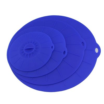 نرم سازگار با محیط زیست - دوستانه 5PCS آبی سیلیکون جام جلد / قهوه سیلیکون درب لیوان