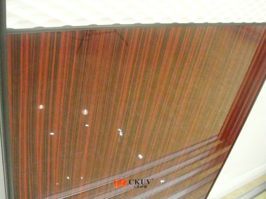 شیشه ای فیلم اثر MDF / PVC پلاستیکی درب کشویی با چاپ انتقال