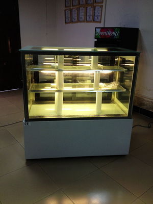 Món tráng miệng Cửa kính đôi tráng miệng 1,2 mét, Tủ bánh trưng bày 540W Tủ đông R134a