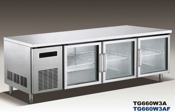 부엌 660L 상업적인 냉장고 R134a 팬 냉각을 위한 냉장된 작업대