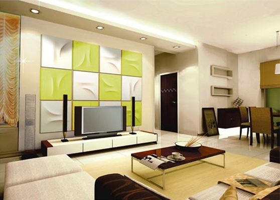 مد PU 3D تزئینی دیوار پانل برای اتاق خواب / هتل / KTV