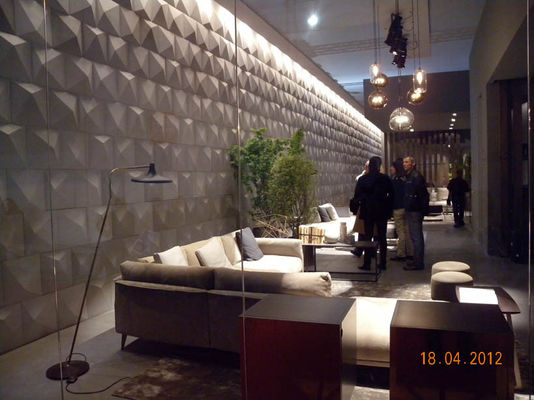 Chất liệu PVC chống thấm nước Ngoại thất 3D Wall Panels tường ngoài trời Che Stone Wall nền