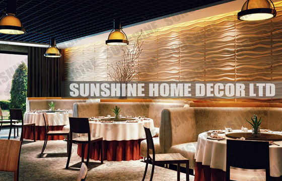 Textured Recycled Decorative 3D Wall Panels / Commercial Wall Board Tile