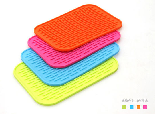 FDA Standard Non tergelincir Silicone Mat, Dapur silikon panas tikar Rectangle berbentuk