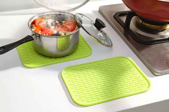 FDA Standard Non tergelincir Silicone Mat, Dapur silikon panas tikar Rectangle berbentuk