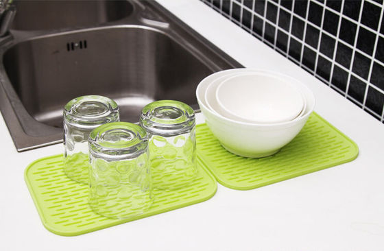 FDA Standard Non tergelincir Silicone Mat, Dapur silikon panas tikar Rectangle berbentuk