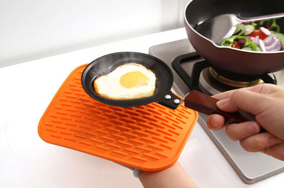 FDA Standard Non tergelincir Silicone Mat, Dapur silikon panas tikar Rectangle berbentuk
