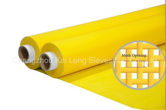 Serigrafi için Sarı 80 32T Monofilament Polyester Mesh, düşük uzama
