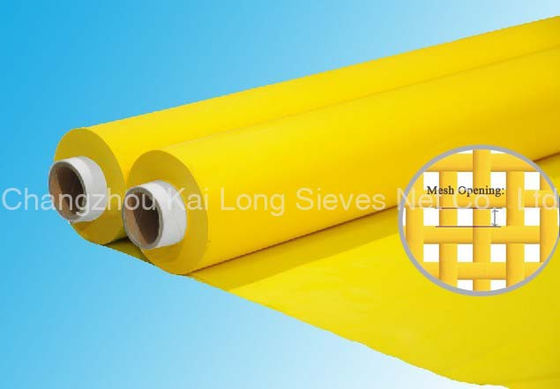 Serigrafi için Sarı 80 32T Monofilament Polyester Mesh, düşük uzama