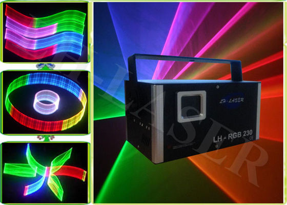 2D / 3D 512 หลายสี RGB ดิสโก้ไฟเลเซอร์ DJ 1200MW ด้วย SD การ์ด