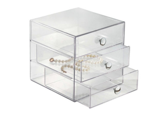 3 Warstwa główna Usuń akrylowa Szuflada Organizator Dla Makeup Storage