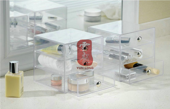 3 Warstwa główna Usuń akrylowa Szuflada Organizator Dla Makeup Storage