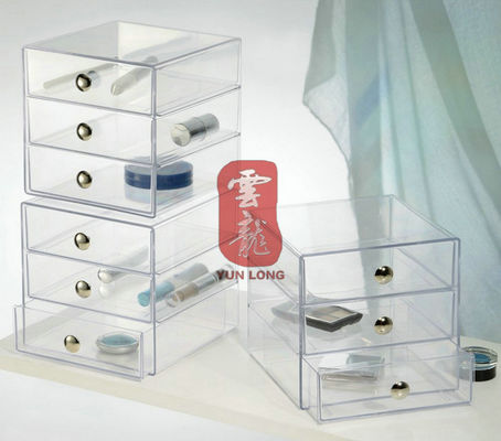 3 Warstwa główna Usuń akrylowa Szuflada Organizator Dla Makeup Storage