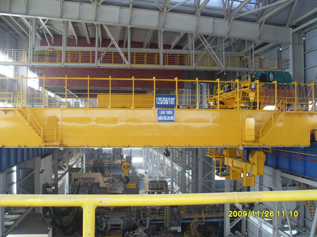 125ton / 20ton / 50ton Heavy Duty dầm đôi Trục Đối đúc usded Trong Steel Mill Đối nâng hạ